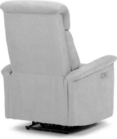 Polohovacie kreslo sivé, elektrické TV-925 SIL2