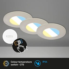 Briloner 7598032 -SADA 3x LED Koupelnové podh. svítidlo LED/4,9W/230V IP44 chróm