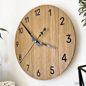 SENTOP | Nástenné hodiny z dubového dreva – moderný minimalistický dizajn | SENTOP MAS002-A-akcia20 analógové