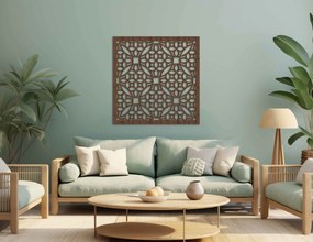 Drevená dizajnová mandala - štvorec - Dub bronze
