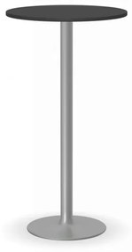 Stolík vysoký OLYMPO II, priemer 600 mm, sivá podnož, doska grafit
