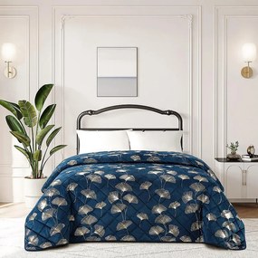 Prikrývka na posteľ Jola RQ-015 170x220 cm tmavomodrá