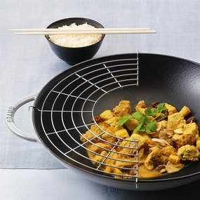 Staub Panvica Wok s pokrievkou 37 cm sivá 5,7l