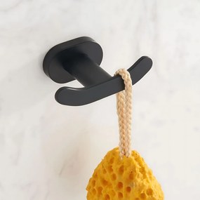 Rea Til, 2-háčik na uteráky, čierna matná, REA-88023