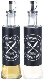Excellent Houseware Sklenená fľaša na olej/ocot Morgan 300 ml sada 2ks