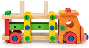 ECOTOYS Detská drevená edukačná stavebnica Truck