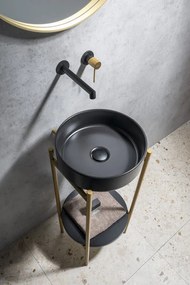 Sapho Sapho, PUNO podstavec s umývadlom 375x870x448xmm, zlatá mat, SKA380-5-01