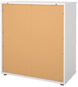 Biela nízka komoda 77x84 cm Nova – Tvilum