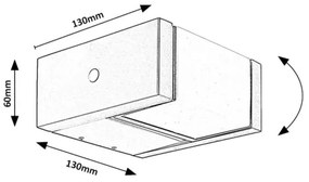 Rabalux 77183 - LED Vonkajšie nástenné svietidlo CUBBINGTON LED/10W/230V IP54