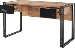 Pracovný stôl Cosmo Atlantic z borovice a čiernejfarby