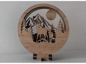 Li-Go 23592/DUB2 - stmievateľná LED stolová dekorácia LED/12W/230V 20x22 cm dub