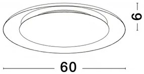 LED stmievateľné čierno-biele dizajnové stropné svietidlo Epos 60