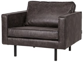 BePureHome Rodeo kožené kreslo - Čierna