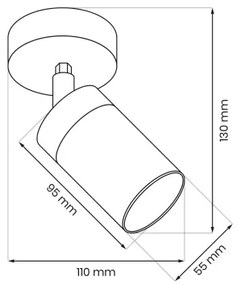 Brilagi - Nástenné bodové svietidlo POKER 1xGU10/25W/230V modrá