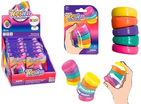 LEAN TOYS Senzorická hračka antistresová - otočné kolieska Rainbow