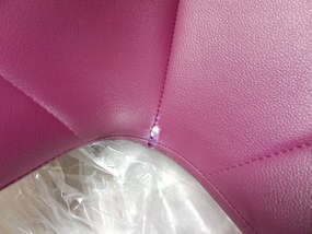 AKCIA Bordová kancelárska stolička AVOLA z eko kože II. akosť