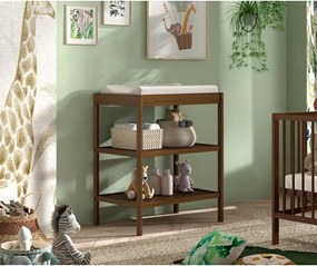 Hnedý prebaľovací pult z bukového dreva Dino – Vipack