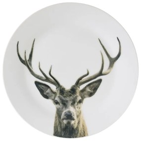 Porcelánový jedálenský tanier s jeleňom Red Deer - Ø27*2cm