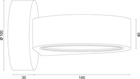 Argon 8897 - Nástenné svietidlo LOTUS 1xGX53/12W/230V biele