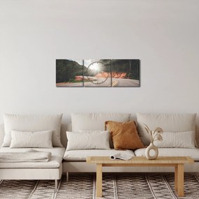 Obraz - Cesta štart (s hodinami) (90x30 cm)