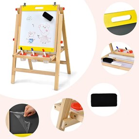 3-v-1 Drevená Kresliaca Doska pre Deti