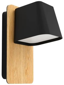 Eglo 390009 - Nástenné svietidlo RUSCIO 1xE27/40W/230V čierna/hnedá