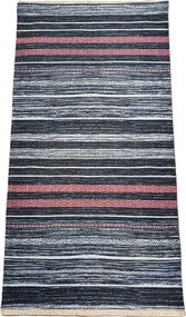 Pruhovaný koberec Banco 1108-GREY – sivo-modrý dizajn Rozmer: 75x150 cm