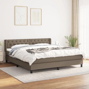 Posteľný rám boxspring s matracom sivohned 160x200 cm látka 3129965