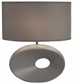 Keramická stolná lampa, sivá, QENNY TYP 11 AT09115