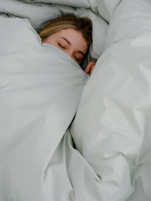 Francúzske bavlnené obliečky Renforcé - Jasmine sivozelená