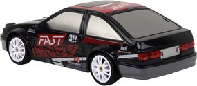 LEAN Toys Športové autíčko s diaľkovým ovládaním R/C v mierke 1:24, čierne, s vymeniteľnými kolesami