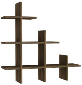 Nástenná polica JUKE 80x81,8 cm hnedá