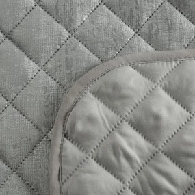 Dekorstudio Zamatový prehoz na posteľ BLINK 3 v striebornej farbe Rozmer prehozu (šírka x dĺžka): 170x210cm