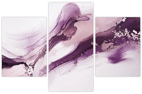 Obraz - Purple fluid art (90x60 cm)