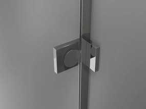 Mexen Lunar-B, výklopný sprchový kút ľavý 85 x 70 cm, 8mm číre sklo, chrómový profil, 832-085-070-01-00-L