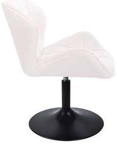 LuxuryForm DESIGN Stolička MILANO VELUR na čiernom tanieri - biela
