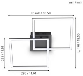 Eglo 75553 - LED  Stmievateľný prisadený luster PALMAVES LED/28W/230V 3000-6500K+DO