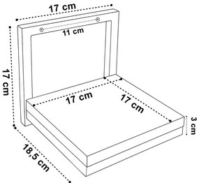 Stojan na kvety TORGET čierny mramor