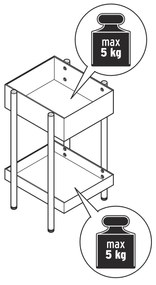 Regál na rastliny »Skede«, malý