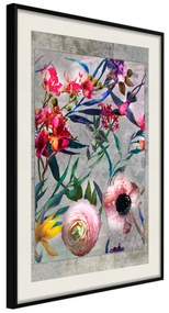 Artgeist Plagát - Rustic Flowers [Poster] Veľkosť: 20x30, Verzia: Zlatý rám s passe-partout