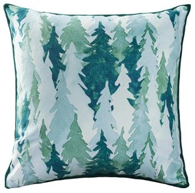 VIANOČNÁ DEKORAČNÁ OBLIEČKA NA VANKÚŠ CONIFER 43X43 CM VZOROVANÁ