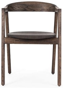 Hnedá jedálenská stolička z dubového dreva Muna – Gazzda