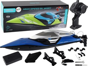 LEAN Toys Motorový čln R/C 2.4G svetlá 30 km/h modrý