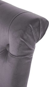 Jedálenská stolička Lisburn - zamat - Tmavo sivá