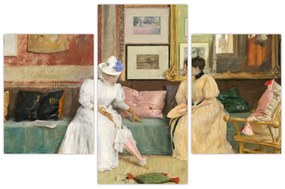 Obraz - William Merritt Chase, A Friendly Call, reprodukcia (90x60 cm)