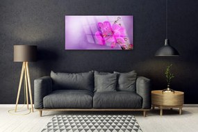 Skleneny obraz Kvety plátky orchidea 125x50 cm