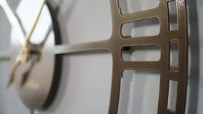Kovové hodiny RETRO staré zlato 80cm