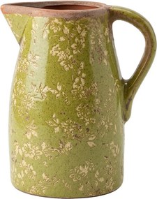 Zelený keramický džbán Rustic Wild Herb - 20 * 16 * 24 cm