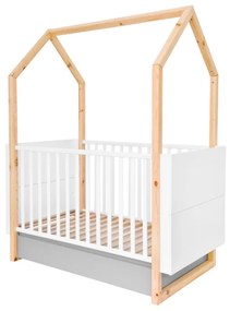 PROXIMA.store - Detská posteľ v tvare domčeka PINETTE so šuflíkom - 70x140