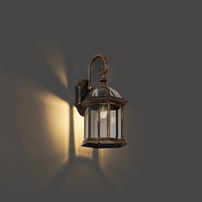 Klasické vonkajšie nástenné svietidlo antické zlato IP44 - Glasgow